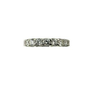 Vintage 14 Karat White Gold Diamond Eternity Band Ring Size 7.25 #11208